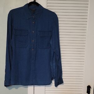J Crew Women's Blue Denim Shirt